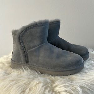 UGG Women Classic Mini Fluff High-Low Grey - EUC